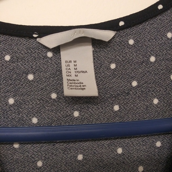 Blue Polka Dot Medium H&M Dress - Picture 4 of 4